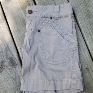 Prana midi khaki shorts